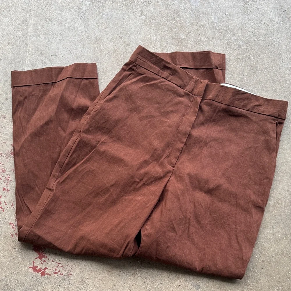 Zara Dress Pants Size Large Brown Pants Career tempered bottom Business